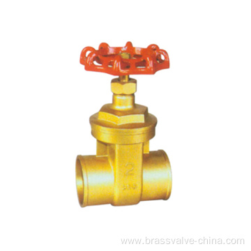 Brass solder gate valves